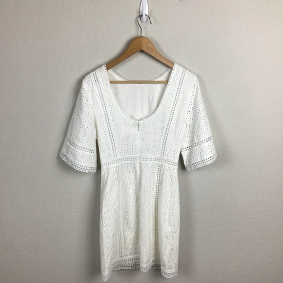 NEW NWT L’agence Dress White Eyelet Sheath - Picture 4 of 7